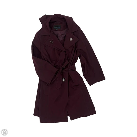 Coat Trench Coat By London Fog In Purple, Size: 1x