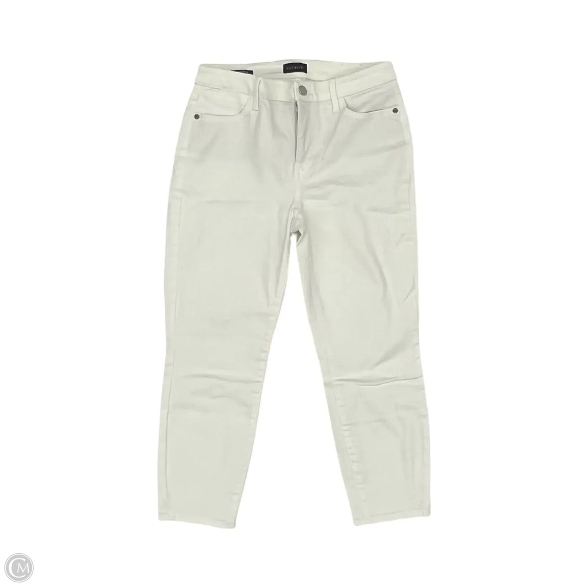 Jeans Cropped By Talbots In White Denim, Size: 4p