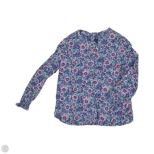 Blouse Long Sleeve By Talbots In Floral Print, Size: Xl