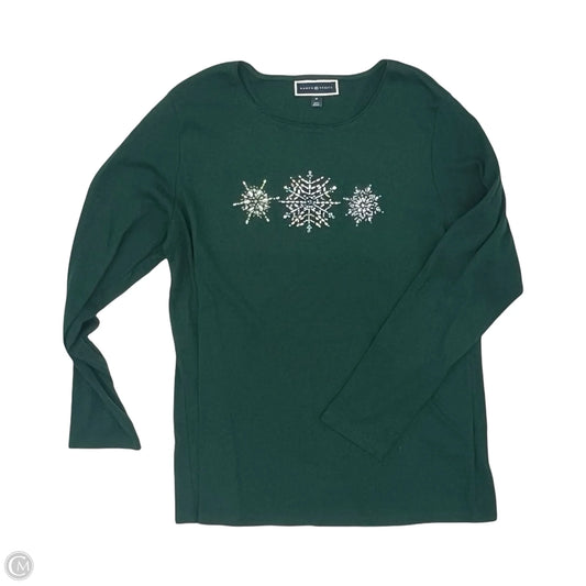 Top Long Sleeve By Karen Scott In Green, Size: Xl