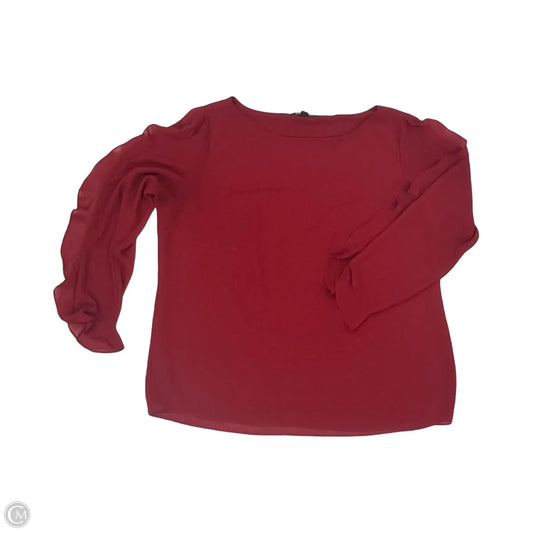 Blouse Long Sleeve By Roz And Ali In Red, Size: Xl