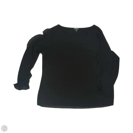 Blouse Long Sleeve By Roz And Ali In Black, Size: Xl