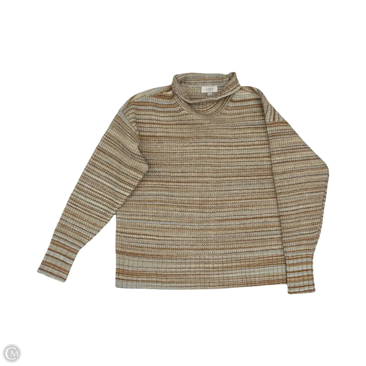 Sweater By Loft In Brown & Tan, Size: S
