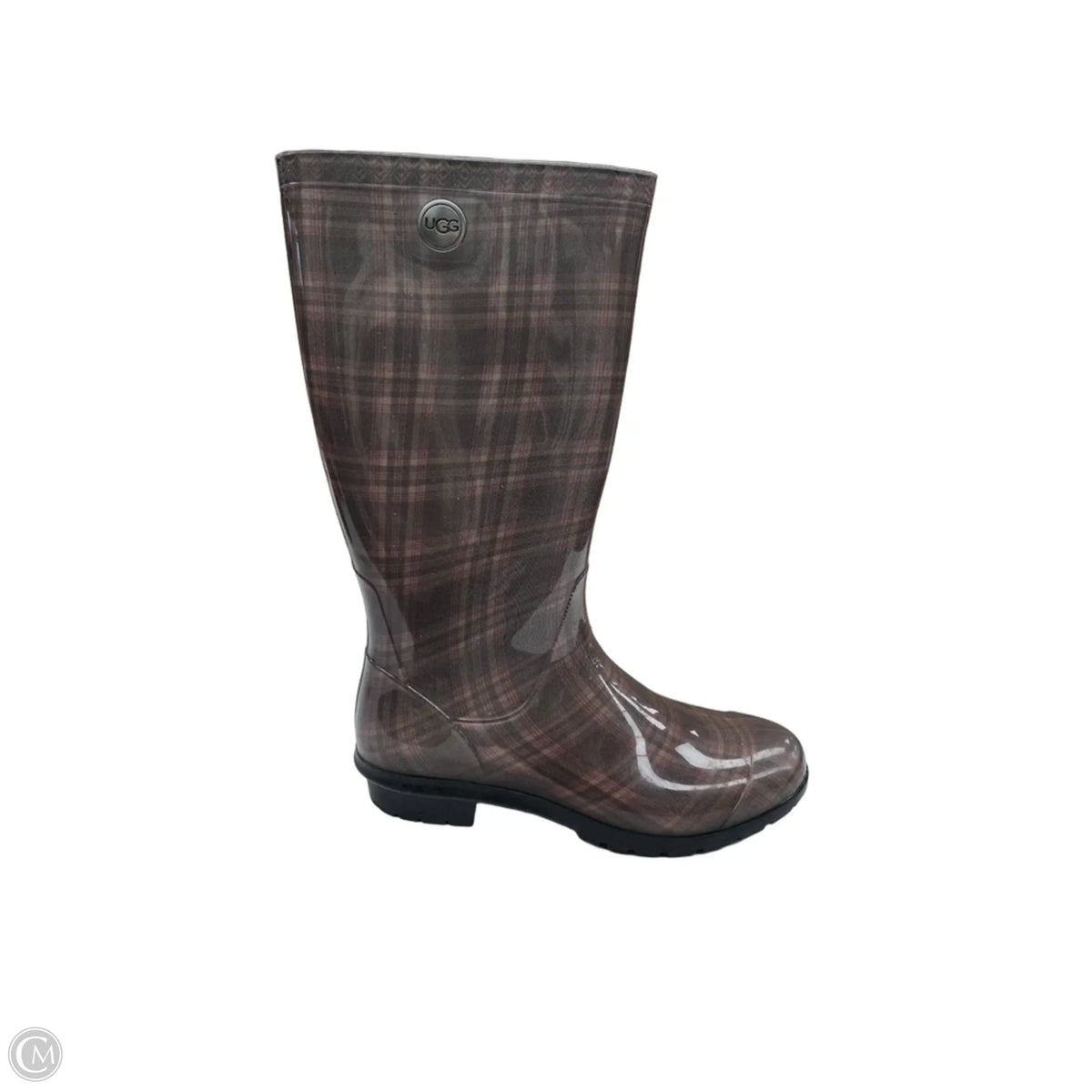 Boots Designer By Ugg In Plaid Pattern, Size: 8
