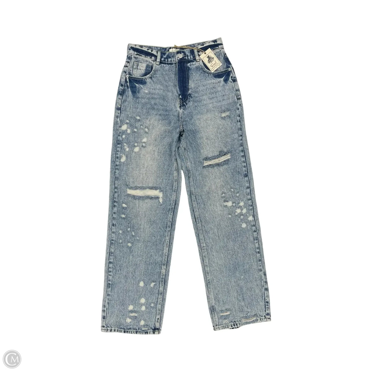 Jeans Straight By Easel In Blue Denim, Size: M