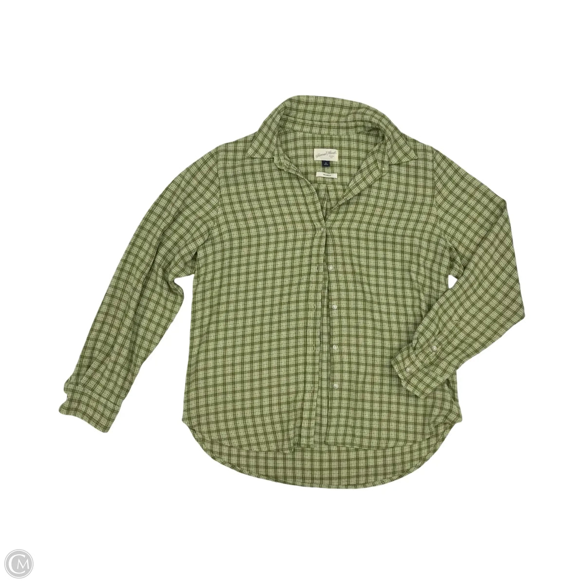 Blouse Long Sleeve By Universal Thread In Green, Size: M