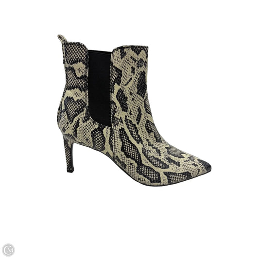 Boots Ankle Heels By Calvin Klein In Snakeskin Print, Size: 10