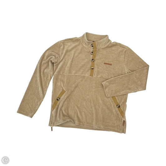 Sweatshirt Collar By Simply Southern In Tan, Size: Xxl