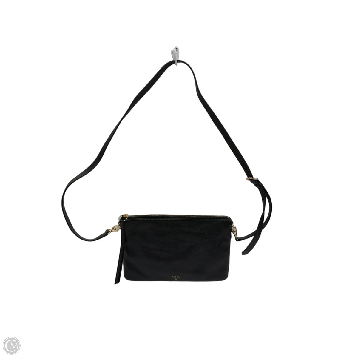 Crossbody Leather By Fossil, Size: Medium