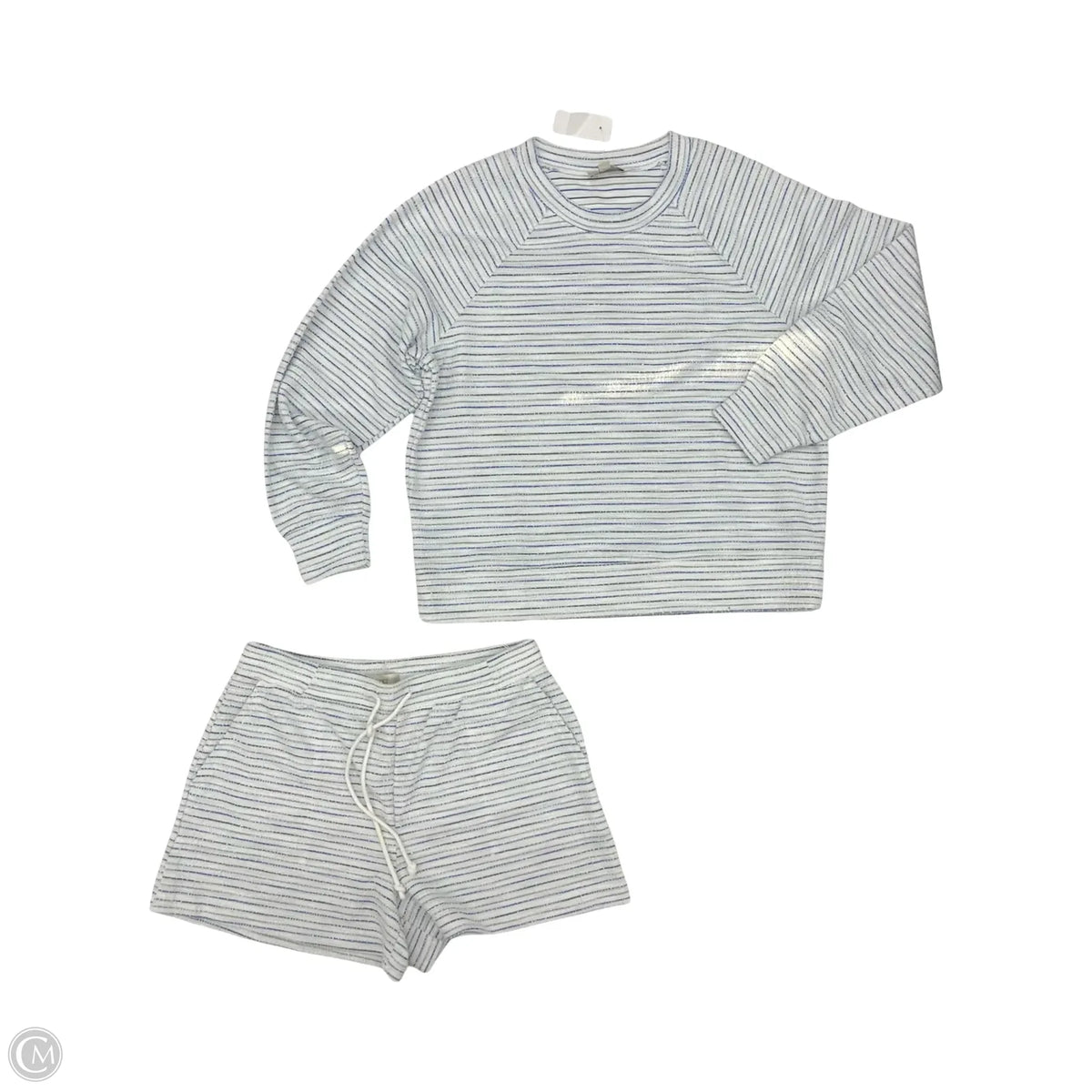 Lounge Set Shorts By Loft In Striped Pattern, Size: M