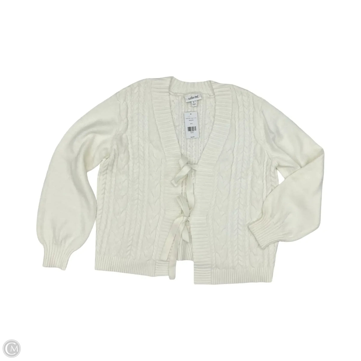 Sweater Cardigan By Willow & Root In Cream, Size: S