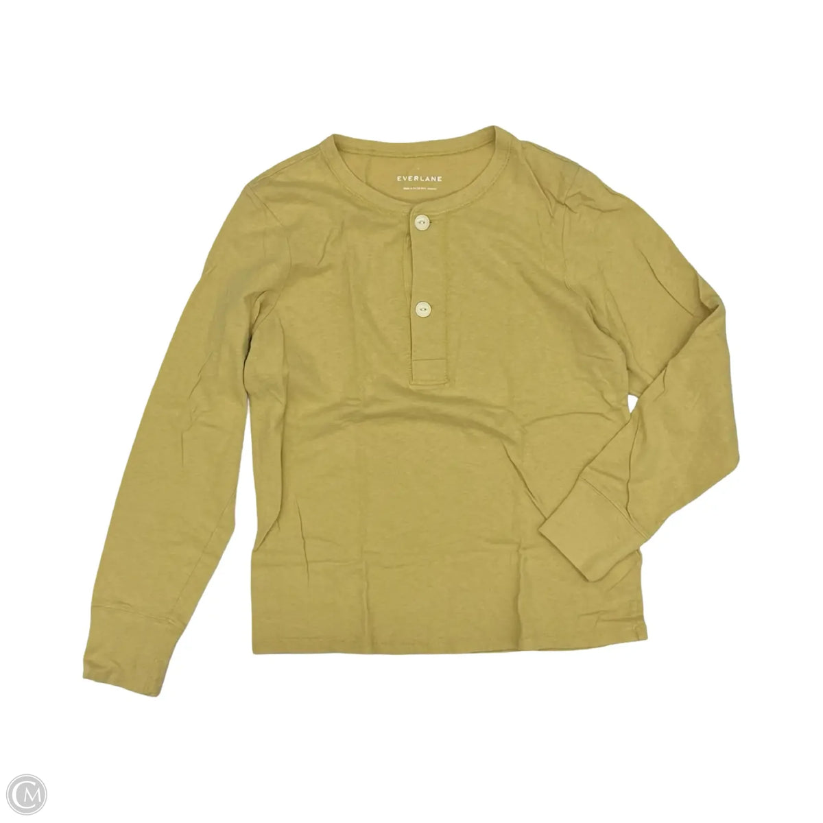 Top Long Sleeve By Evereve In Yellow, Size: L