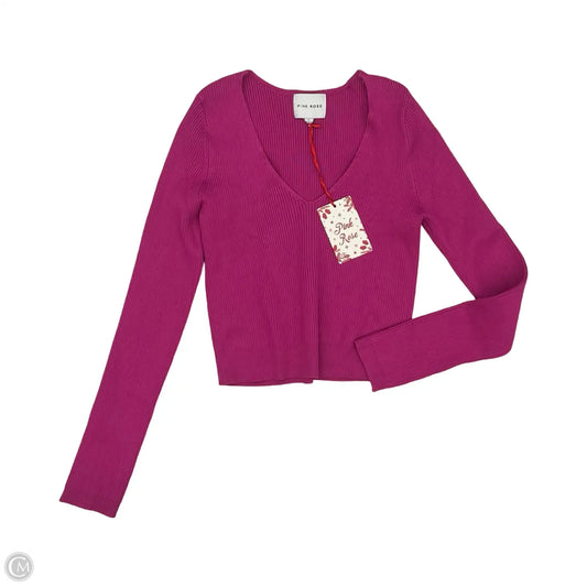 Top Long Sleeve By Pink Rose In Pink, Size: L