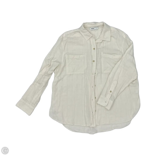 Top Long Sleeve By Sonoma In Cream, Size: L
