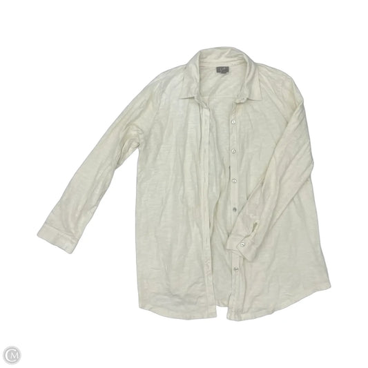 Top Long Sleeve By J. Jill In Cream, Size: L
