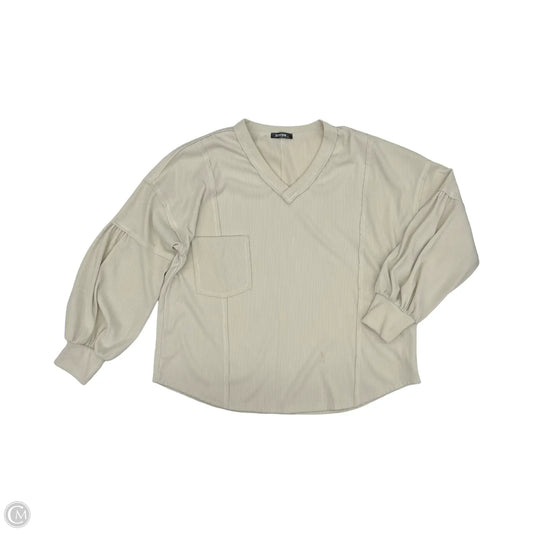 Top Long Sleeve By Btfbm In Tan, Size: Xl