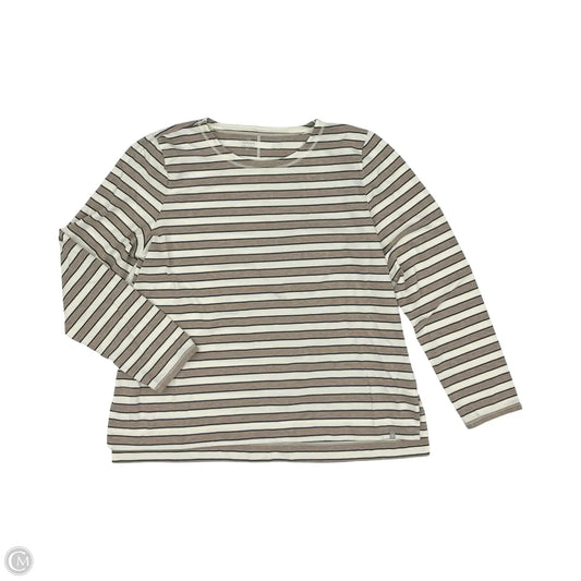 Top Long Sleeve By Talbots In Green & Tan, Size: Xl