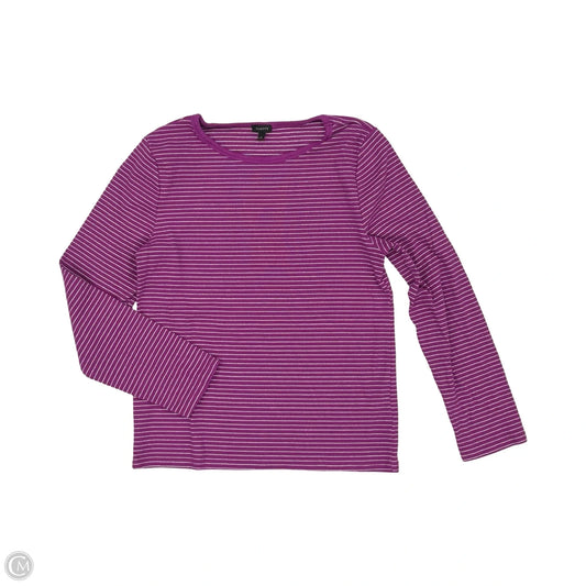 Top Long Sleeve By Talbots In Purple & Silver, Size: Xl