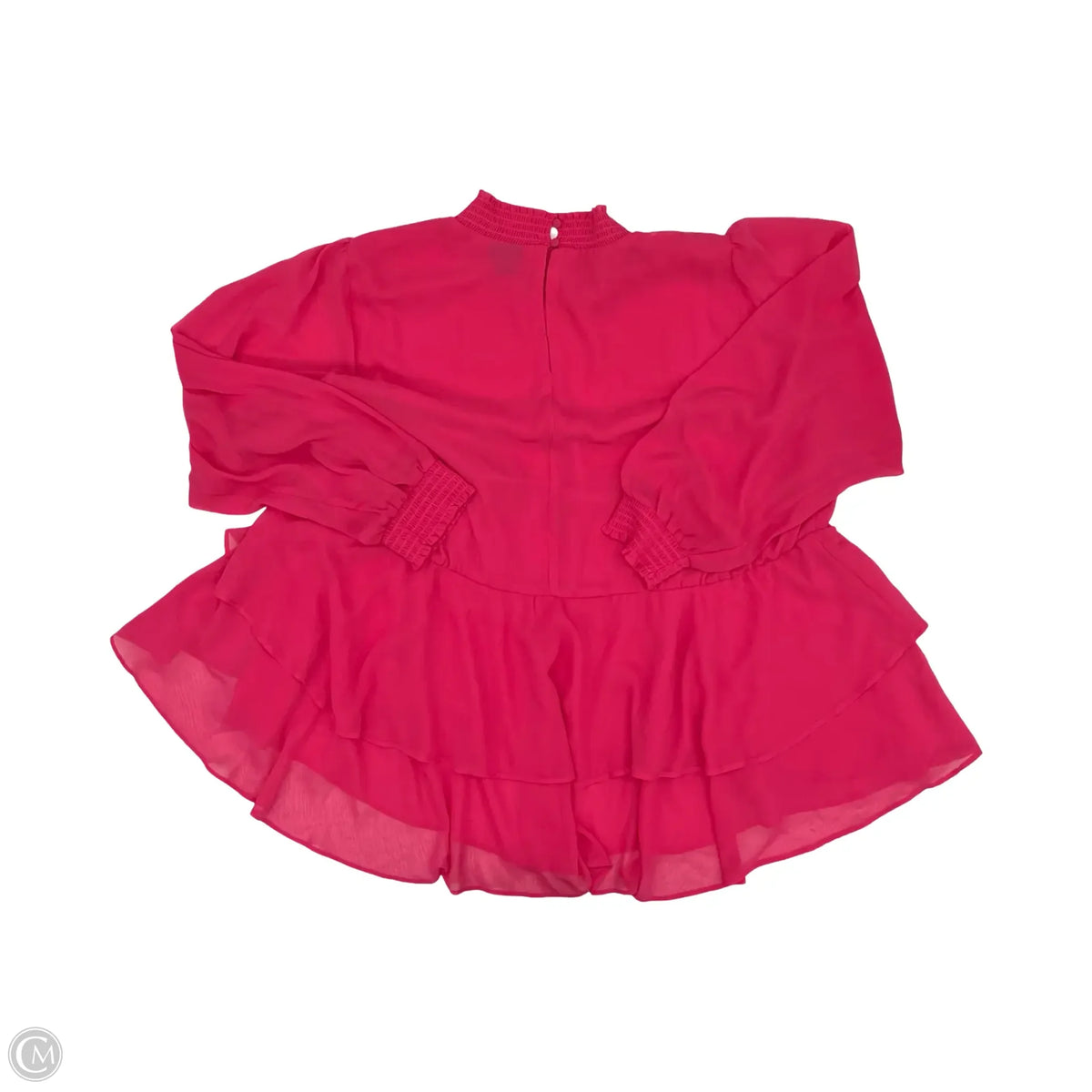 Blouse Long Sleeve By Torrid In Pink, Size: 4x