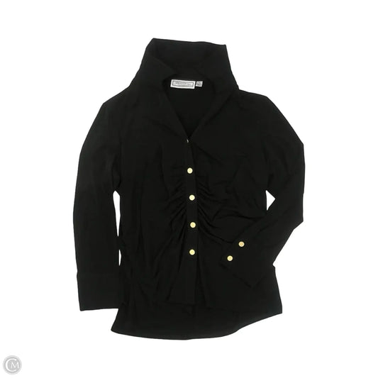Blouse Long Sleeve By Clothes Mentor In Black, Size: 1x