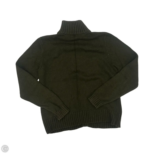 Sweater Cardigan By Chaps In Green, Size: L