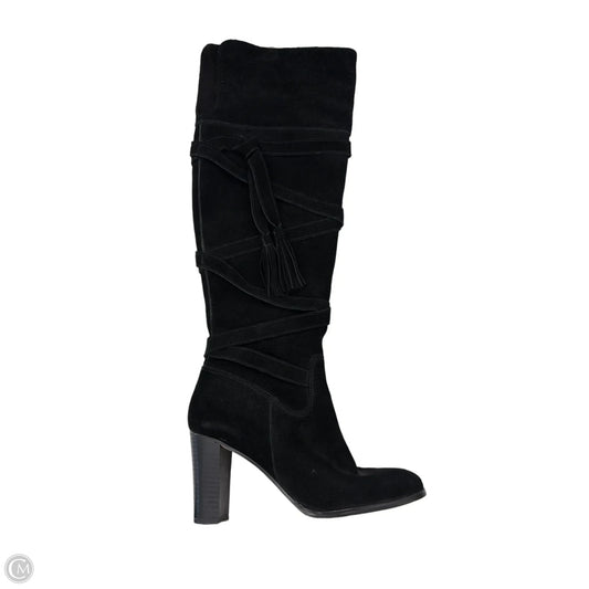 Boots Leather By Saks Fifth Avenue In Black, Size: 8