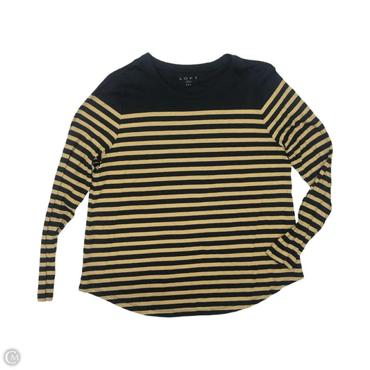 Top Long Sleeve By Loft In Black & Tan, Size: Xxl