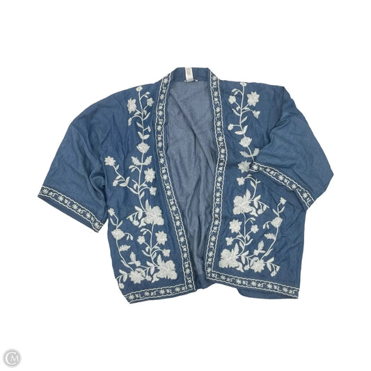 Kimono By J. Jill In Blue & Cream, Size: M