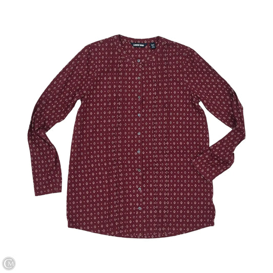 Top Long Sleeve By Lands End In Red, Size: M