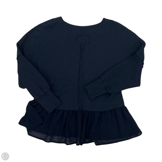 Top Long Sleeve By Clothes Mentor In Navy, Size: S
