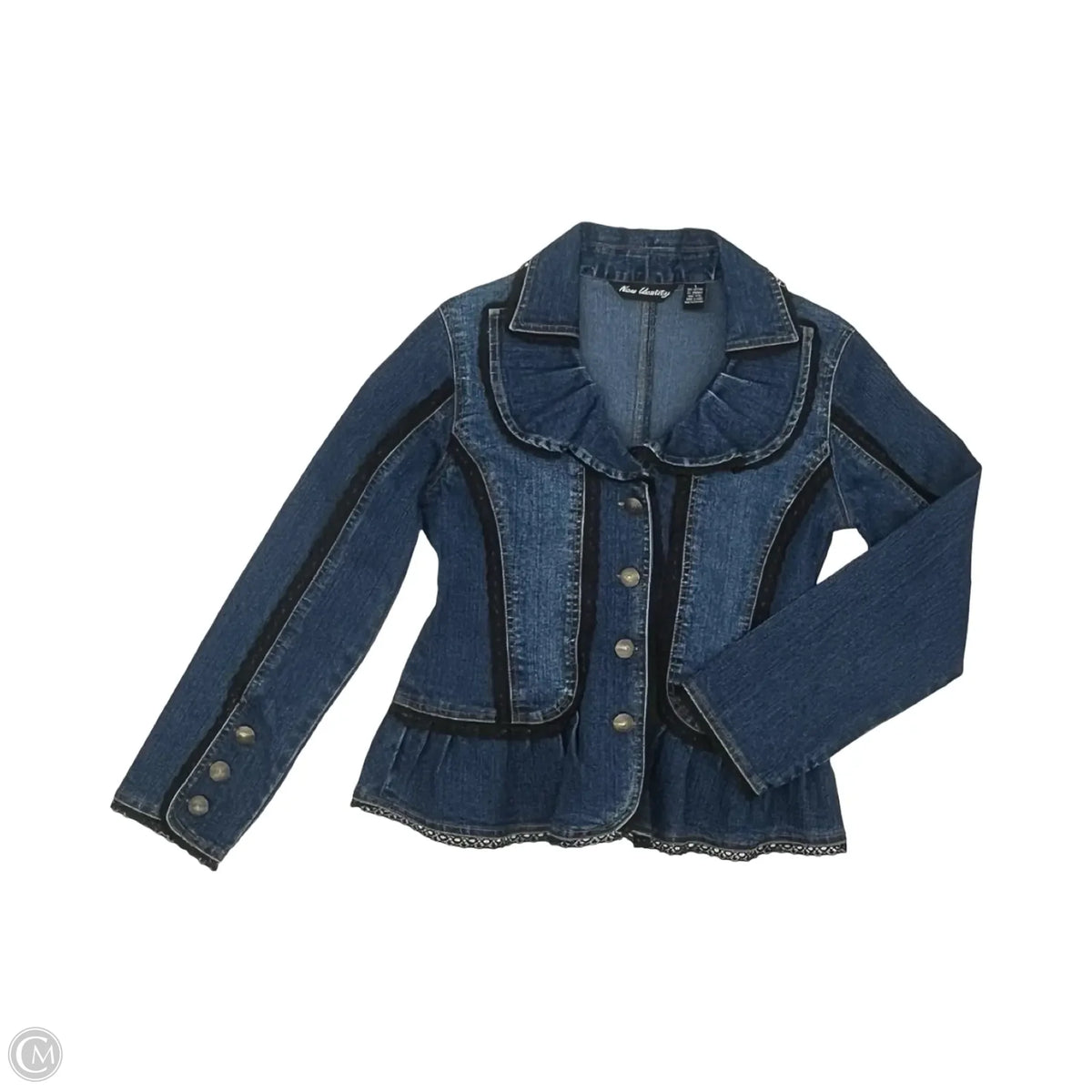 Jacket Denim By Clothes Mentor In Blue Denim, Size: S