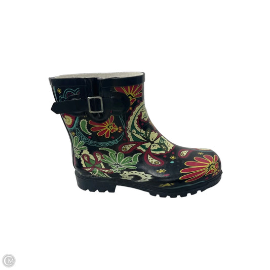 Boots Rain By Clothes Mentor In Paisley Print, Size: 8