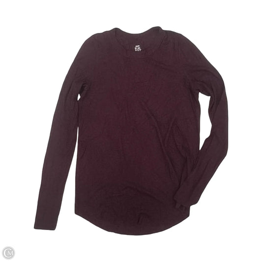 Top Long Sleeve By Aerie In Maroon, Size: S