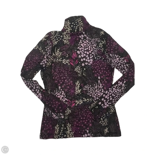 Top Long Sleeve By White House Black Market In Black & Purple, Size: M