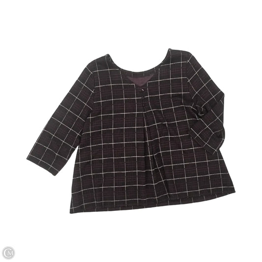 Top Long Sleeve By J. Jill In Plaid Pattern, Size: Xl