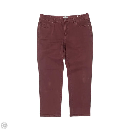 Jeans Straight By Lane Bryant In Red Denim, Size: 20