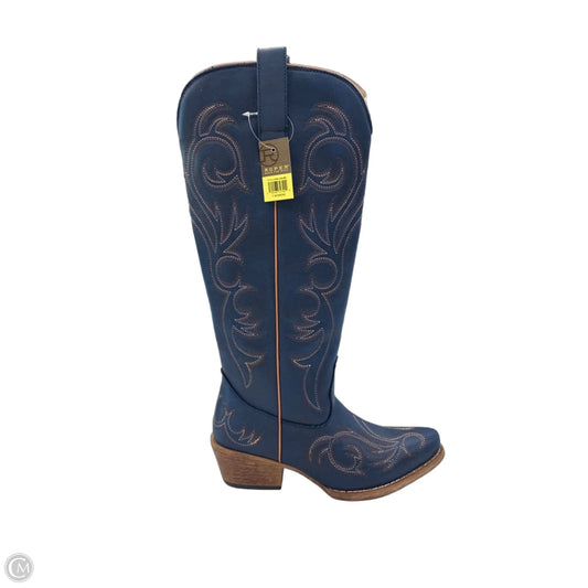 Boots Western By Roper In Blue & Brown, Size: 7