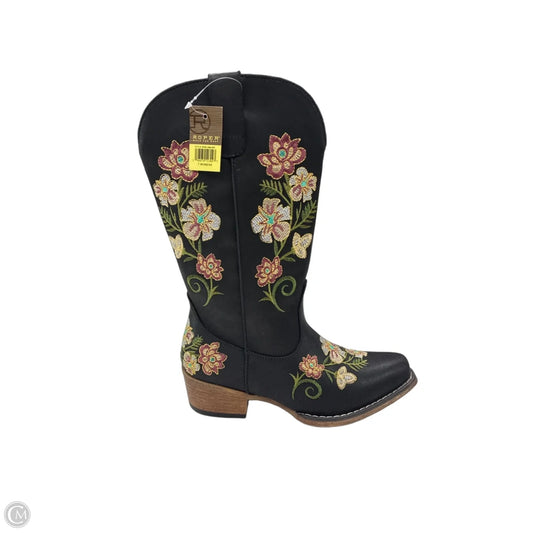 Boots Western By Roper In Floral Print, Size: 7