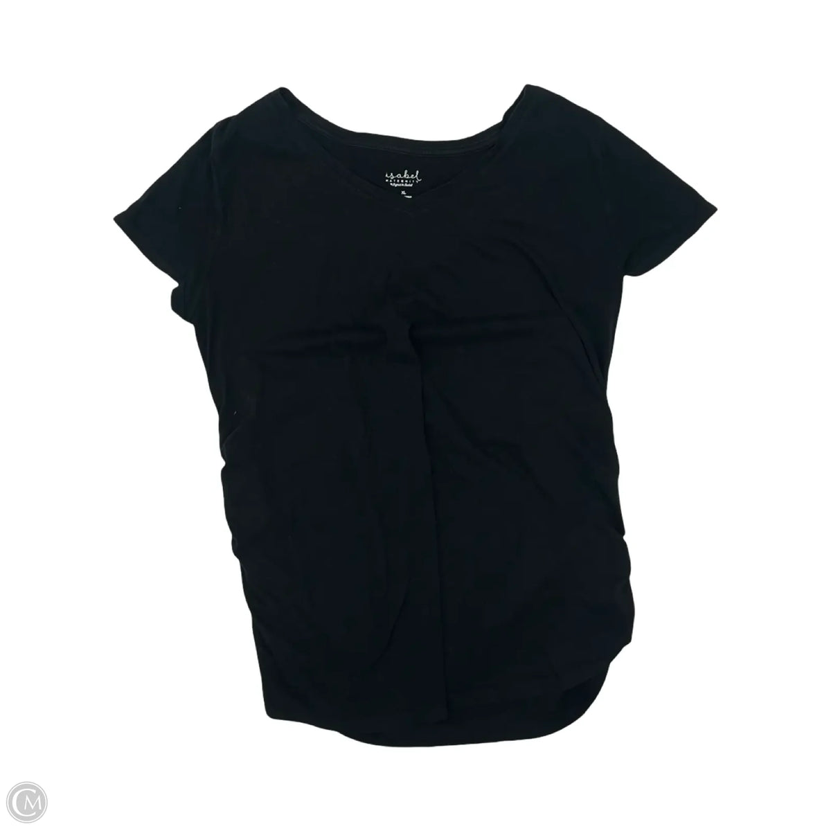 Top Short Sleeve Basic By Isabel Maternity In Black, Size: Xl