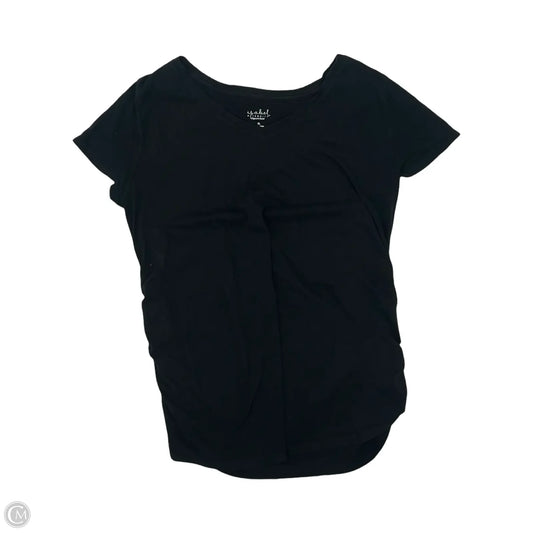 Top Short Sleeve Basic By Isabel Maternity In Black, Size: Xl