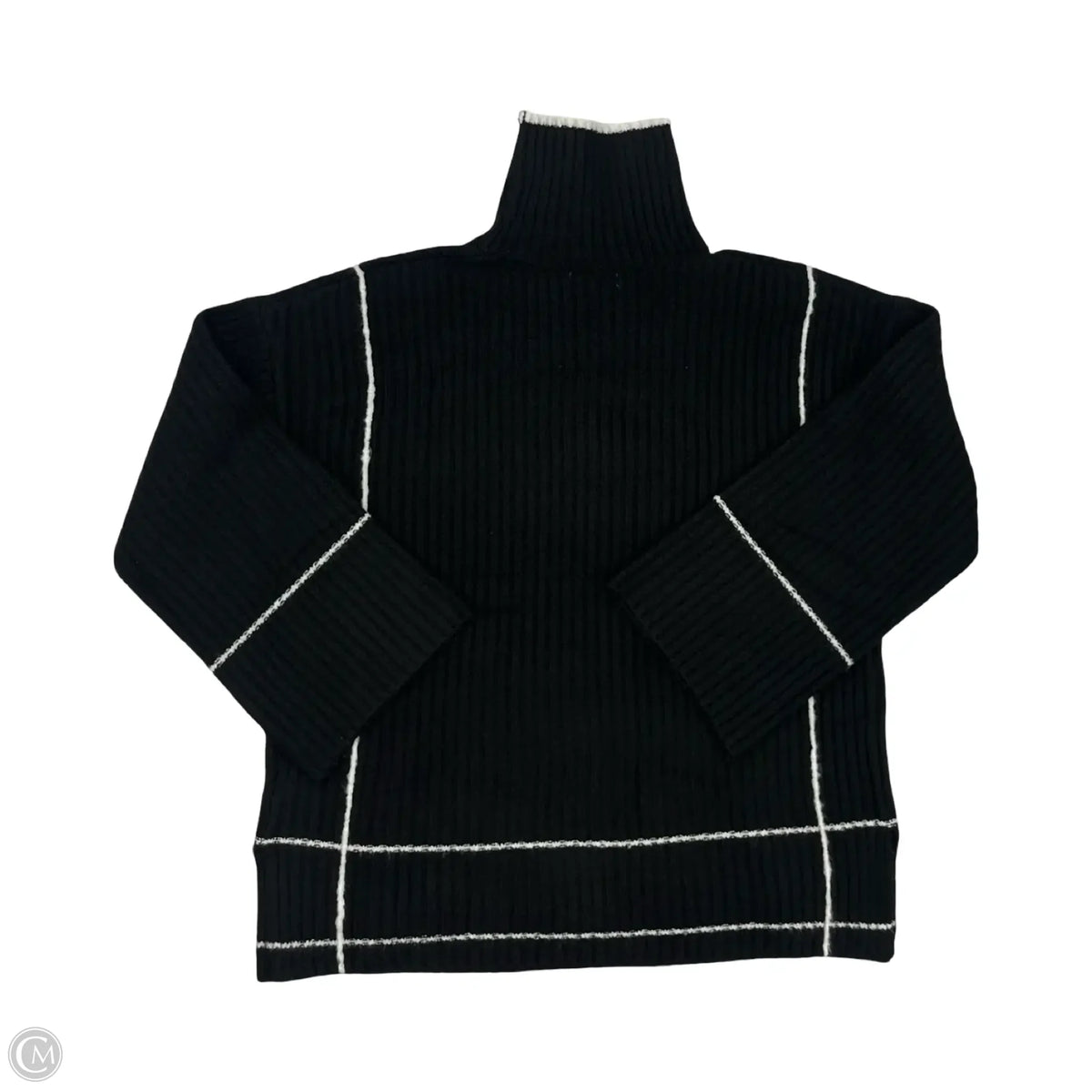Sweater By Clothes Mentor In Black & White, Size: S