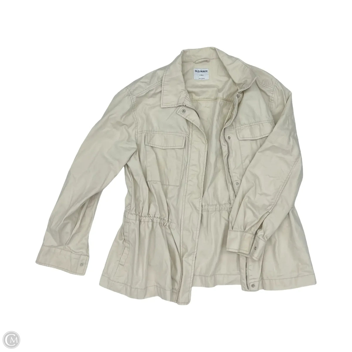 Jacket Utility By Old Navy In Cream, Size: L