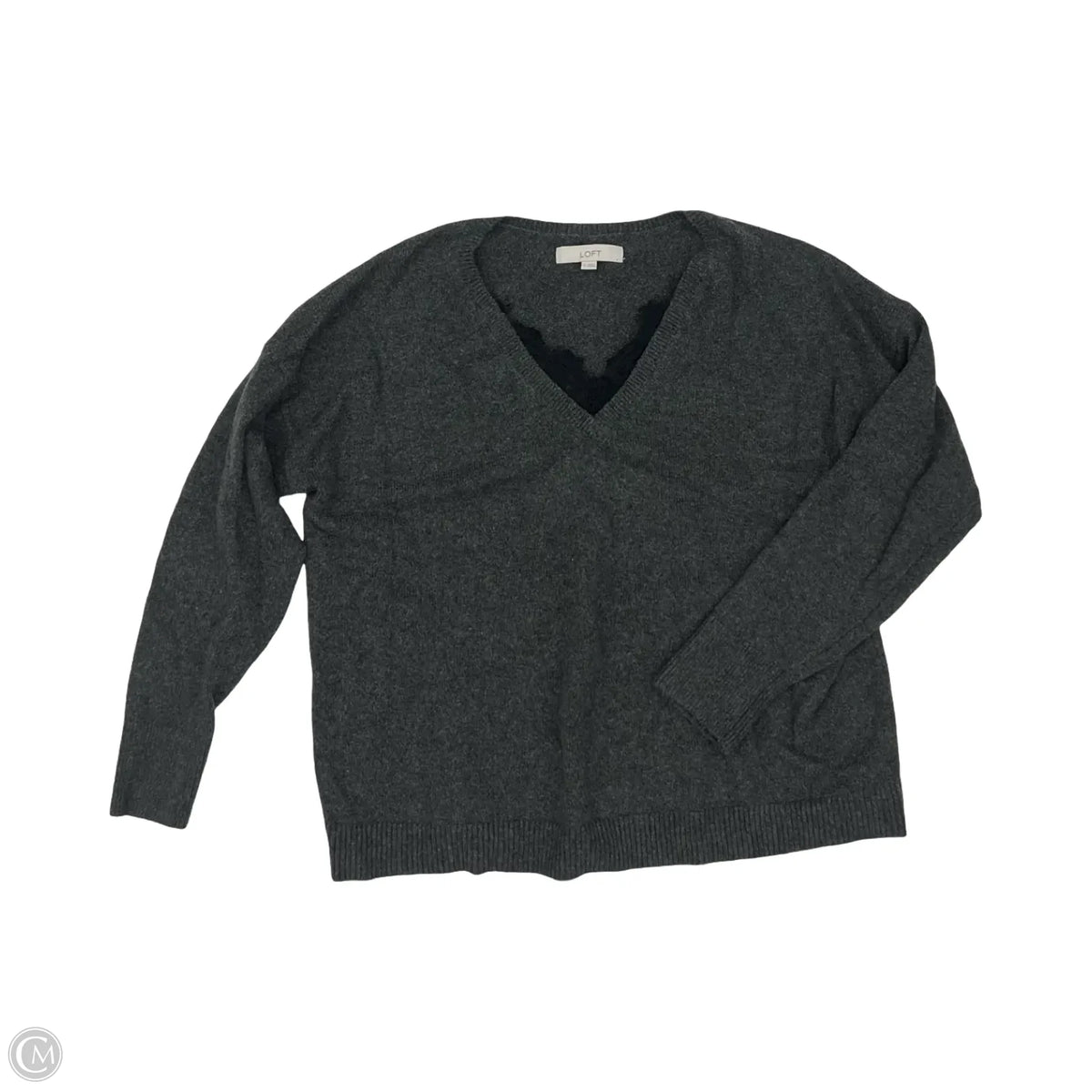 Sweater By Loft In Grey, Size: M