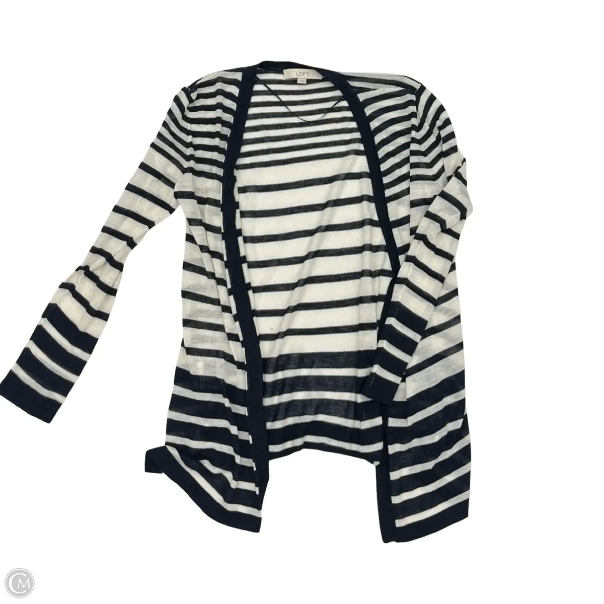 Cardigan By Loft In Blue & White, Size: S