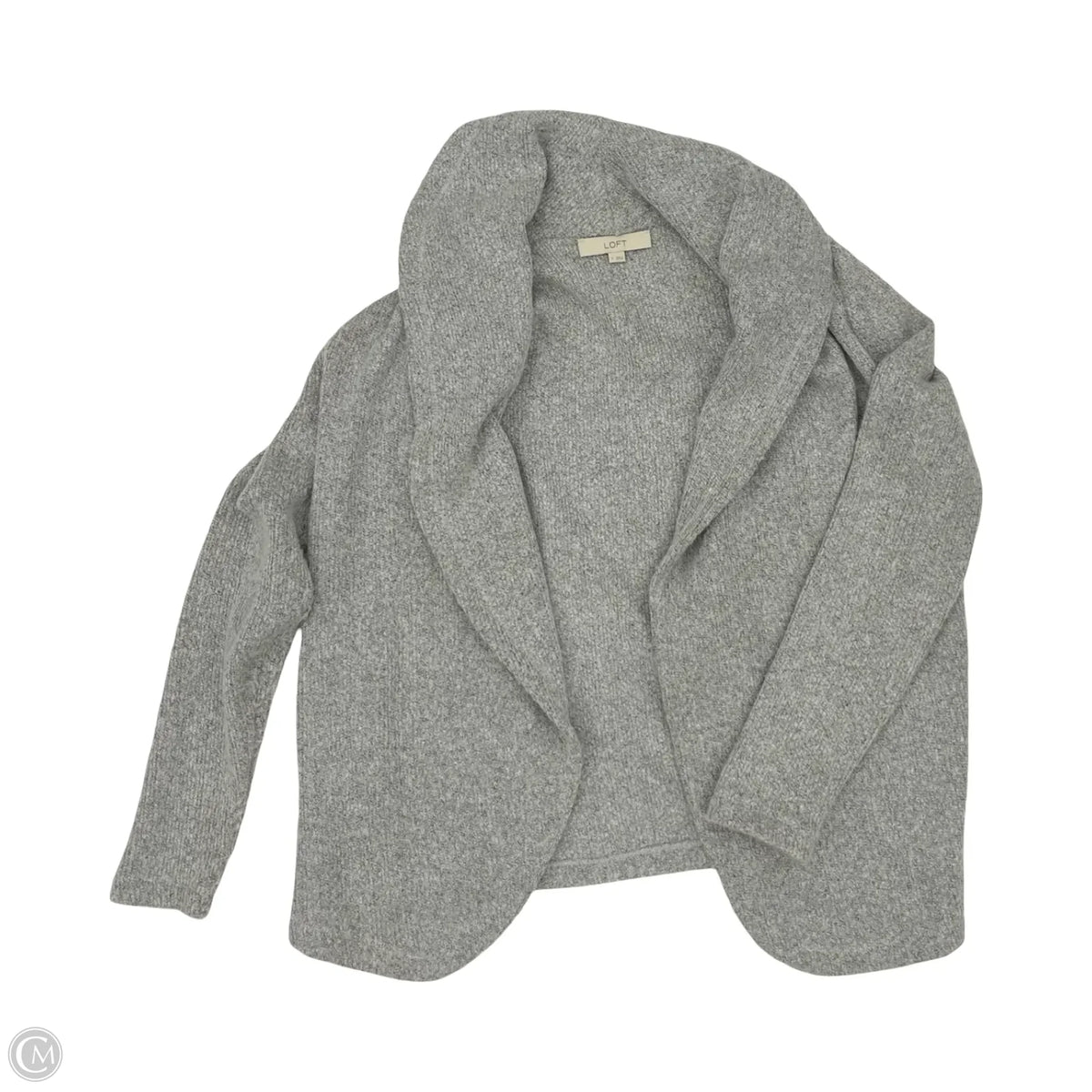 Sweater Cardigan By Loft In Grey, Size: S