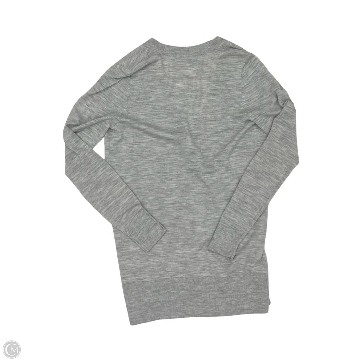 Sweater Cardigan By Loft In Grey, Size: S
