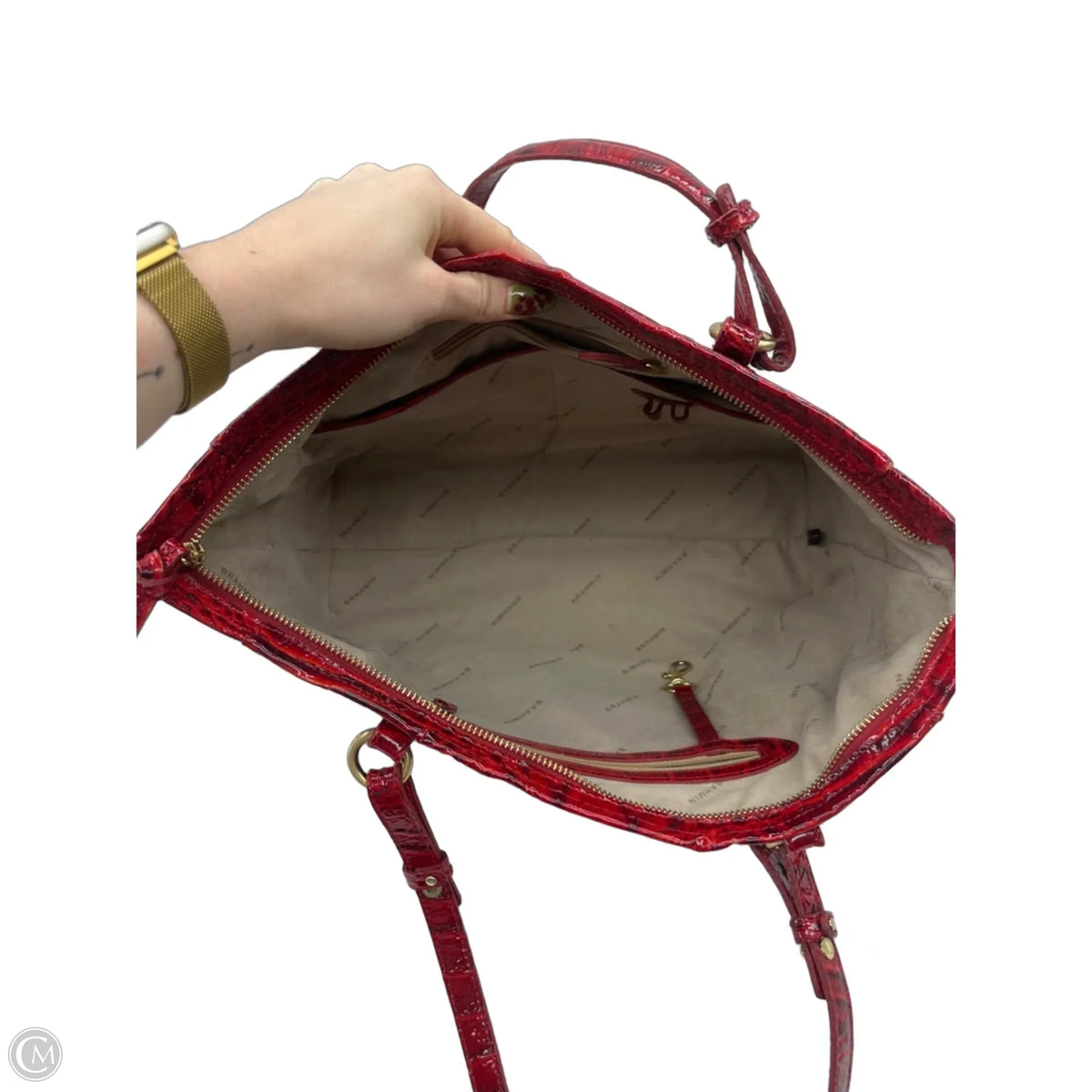 Handbag Designer By Brahmin, Size: Medium
