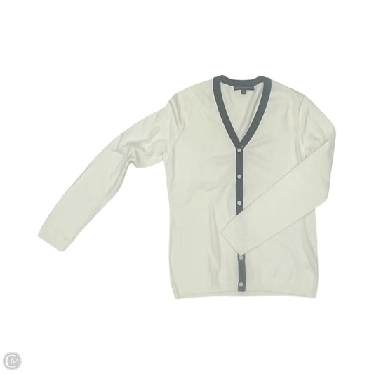 Sweater Cardigan By Brooks Brothers In Blue & White, Size: M