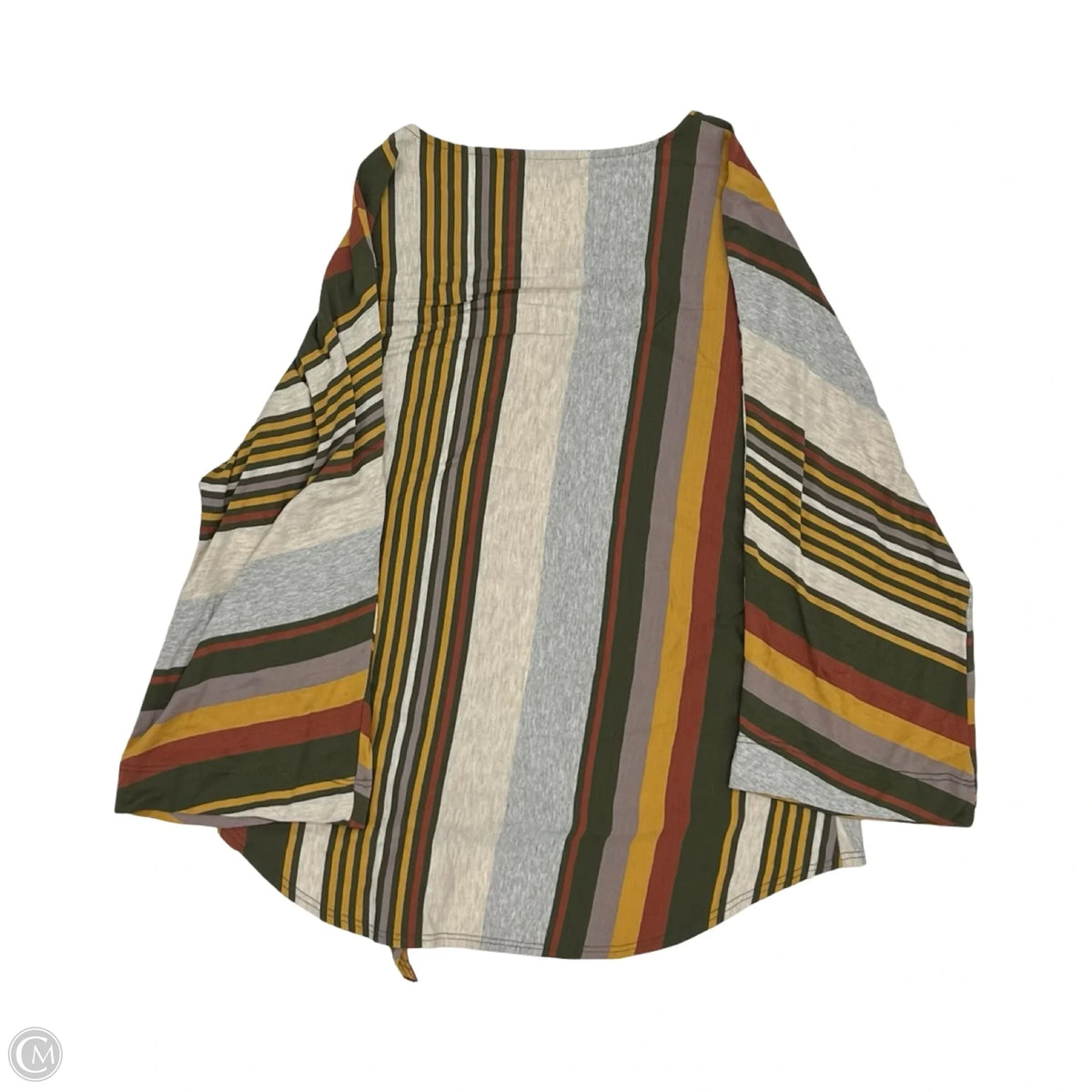 Top 3/4 Sleeve By Kld In Striped Pattern, Size: S