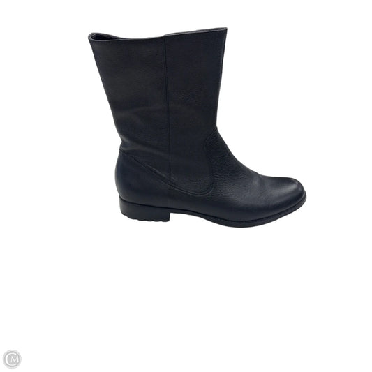 Boots Leather By Calvin Klein In Black, Size: 10
